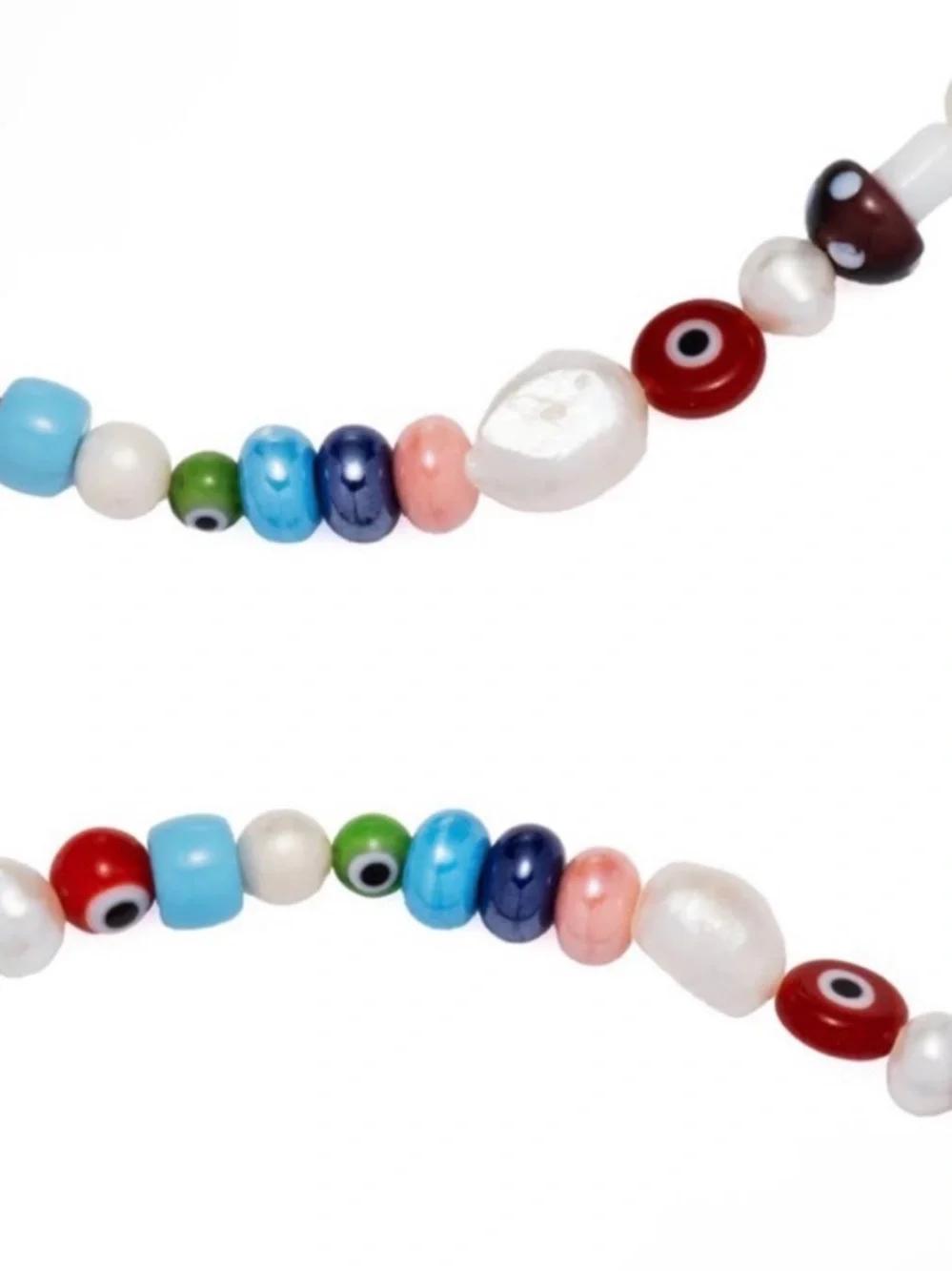 Mayamar Brand Bew Multicolor Beaded Necklace with Mushroom Charm